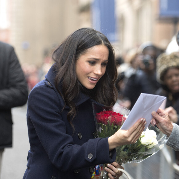 Le prince Harry et sa fiancée Meghan Markle arrivent au "Nottingham Contemporary" pour la journée mondiale de la lutte contre le Sida à Nottingham à l'occasion de leur première visite officielle depuis leurs Fiançailles à Nottingham le 1er decembre 2017. 