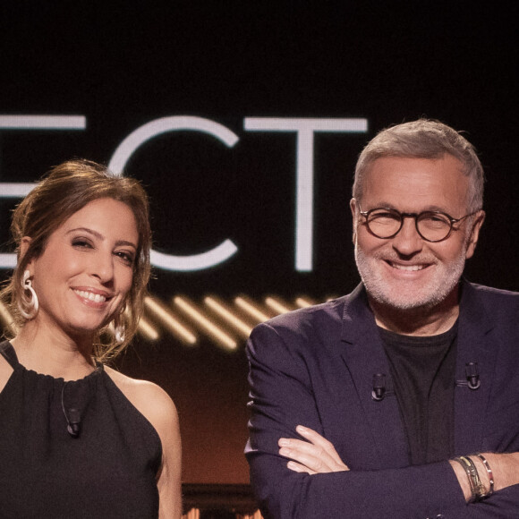 Exclusif - Léa Salamé, Laurent Ruquier lors de la dernière émission de L.Ruquier pour "On Est En Direct (OEED)", présentée par L.Ruquier et L.Salamé, et diffusée en direct sur France 2, à Paris, France, le 4 juin 2022. © Jack Tribeca/Bestimage 