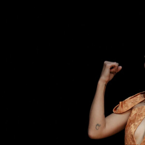 Le Prix International d'Art Contemporain, prix à l'honneur cette année : Christine Sun KIM pour son oeuvre The Star-Spangled Banner (2020) - Cérémonie de proclamation de l'édition 2022 des Prix de la Fondation Prince Pierre à l'opéra Garnier à Monaco, le 11 octobre 2022. Le palmarès 2022 est : le Tremplin Musical 2022 pour Kyiv Symphony Orchestra, le Coup de Coeur des Jeunes Mélomanes 2022 va à York Holler pour son oeuvre Viola Concerto (2016-2017), le Prix Littéraire 2022 est décerné à Vénus Khoury Ghata, la Bourse de la Découverte 2022 va à Thomas Louis, pour son roman Les chiens de faïence (éditions de la Martinière), le Coup de Coeur des Lycéens 2022 à Marie Vingtras, pour son roman Blizzard (éditions de l'Olivier), le Prix International d'Art Contemporain pour Christine Sun Kim, pour son oeuvre The Star Spangled Banner (2020), la Bourse de Recherche pour l'Art Contemporain va à DARR - Decolonizing Architecture Art Research (Sandi Hilal et Alessandro Petti), et le Prix de la Principauté, en partenariat avec les Rencontres Philosophiques de Monaco et la Fondation Prince Pierre va à Philippe Descola, pour l'ensemble de son oeuvre. © Jean-François Ottonello/Nice-Matin/Bestimage