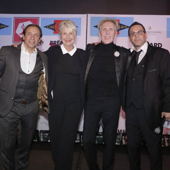 Philippe Candeloro, Danièle Gilbert, Plastic Bertrand, David Donadei - L'association Citéstars fête son 24e anniversaire lors du dîner de gala de la 3e cérémonie des étoiles d'or dans les salons de l'hôtel Intercontinental à Paris. Le 16 octobre 2022. © Cédric Perrin/Bestimage