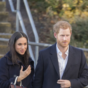 Le prince Harry et sa fiancée Meghan Markle arrivent au "Nottingham Contemporary" pour la journée mondiale de la lutte contre le Sida à Nottingham à l'occasion de leur première visite officielle depuis leurs Fiançailles à Nottingham le 1er decembre 2017. 