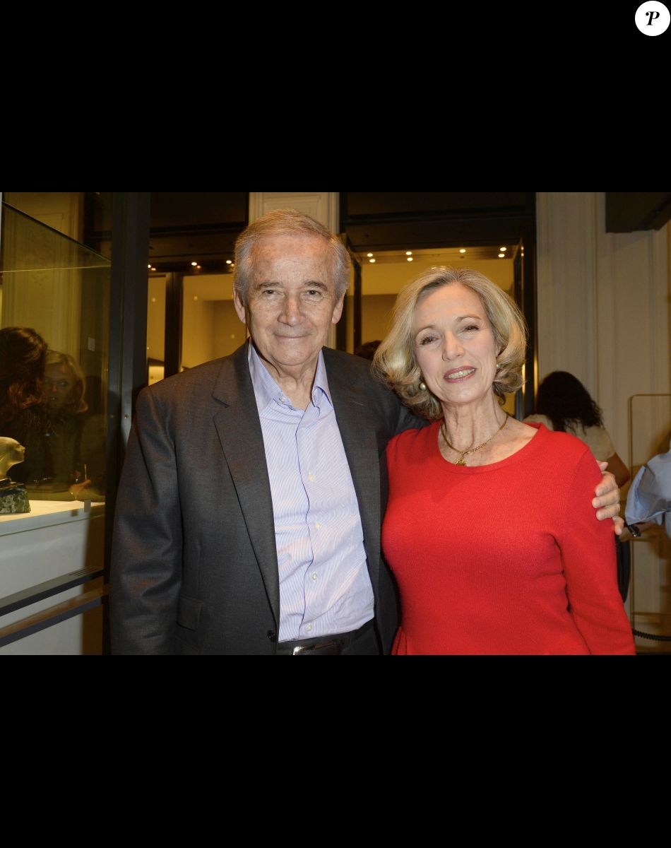 Alain Doutey et sa femme Ariele Séménoff (Arielle Séménoff) - Vernissage de l'exposition des photographies de Mireille Darc chez Artcurial à Paris le 21 janvier 2016. © Coadic Guirec/Bestimage.