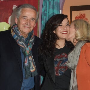 Mélanie Doutey avec ses parents Alain Doutey et Arielle Sémenoff - Générale de la pièce "Douce Amère" au théâtre des Bouffes-Parisiens à Paris le 26 mars 2018. © Coadic Guirec/Bestimage.