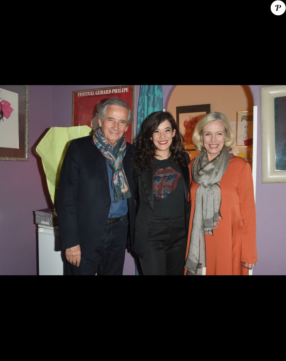 Mélanie Doutey avec ses parents Alain Doutey et Arielle Sémenoff - Générale de la pièce "Douce Amère" au théâtre des Bouffes-Parisiens à Paris le 26 mars 2018. © Coadic Guirec/Bestimage.