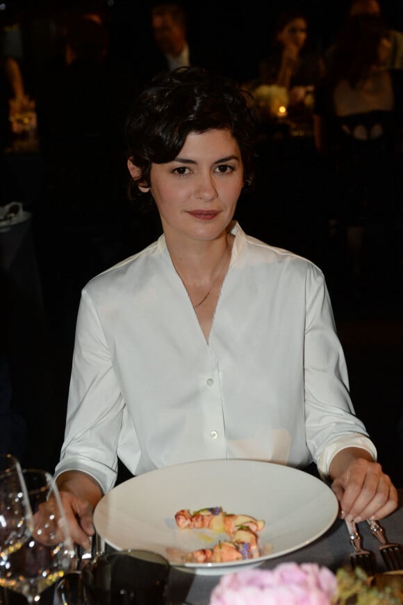 Exclusif - Audrey Tautou - La maison Audemars Piguet a célébré le lancement de la nouvelle Millenary Femme au Carreau du Temple à Paris le 6 juillet 2015 . Pour la première fois , Audemars Piguet dévoile le coeur de la montre aux prestigieux invités de la soirée. La Millenary est une montre qui rassemble toutes les qualités d'un produit hors norme : Le rigueur des ingénieurs et la sensibilité des designers. Un dîner haut de gamme , à l'image de la soirée a été préparé par le chef Hélène Darroze, suivi d'un concert privé des She Keeps Bees. 