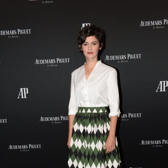 Exclusif - Audrey Tautou - La maison Audemars Piguet a célébré le lancement de la nouvelle Millenary Femme au Carreau du Temple à Paris le 6 juillet 2015 . Pour la première fois , Audemars Piguet dévoile le coeur de la montre aux prestigieux invités de la soirée. La Millenary est une montre qui rassemble toutes les qualités d'un produit hors norme : Le rigueur des ingénieurs et la sensibilité des designers. Un dîner haut de gamme , à l'image de la soirée a été préparé par le chef Hélène Darroze, suivi d'un concert privé des She Keeps Bees. 