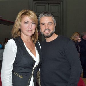 Natacha Amal et Anthony Dupray lors de la 15ème édition du "Challenge Laurette Fugain - Tournoi des Personnalités" au Grand Palais à Paris, le 7 octobre 2017. © Gorassini-Perusseau/Bestimage.