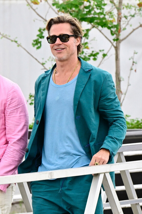 Brad Pitt à l'aéroport de Venise lors de la 79ème édition du festival international du film de Venise, la Mostra le 9 septembre 2022.