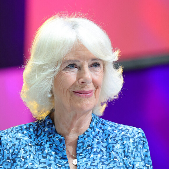 Camilla Parker Bowles, duchesse de Cornouailles, visite le nouveau siège social de BBC Wales à Cardiff, Royaume Uni, le 5 juillet 2022. 