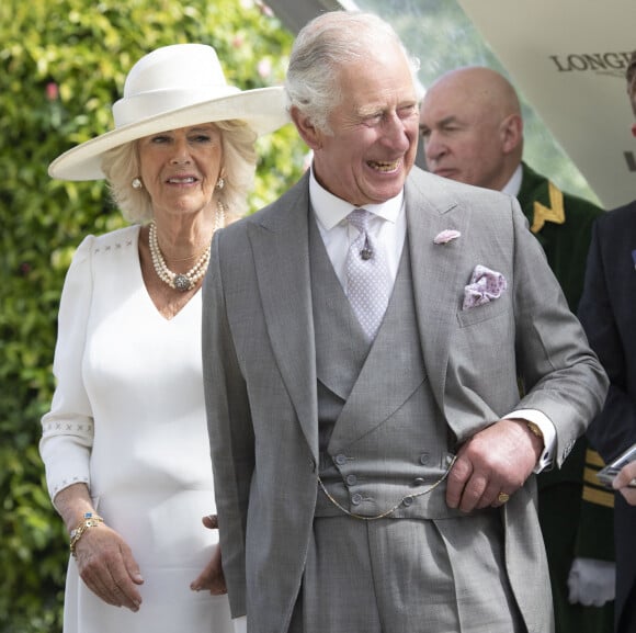 Le prince Charles, prince de Galles, Camilla Parker Bowles, duchesse de Cornouailles - Deuxième jour des courses hippiques "Royal Ascot 2022" à l'hippodrome d'Ascot dans le Berkshire.