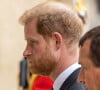 Le prince Harry, duc de Sussex - Procession pédestre des membres de la famille royale depuis la grande cour du château de Windsor (le Quadrangle) jusqu'à la Chapelle Saint-Georges, où se tiendra la cérémonie funèbre des funérailles d'Etat de reine Elizabeth II d'Angleterre. Windsor, le 19 septembre 2022 