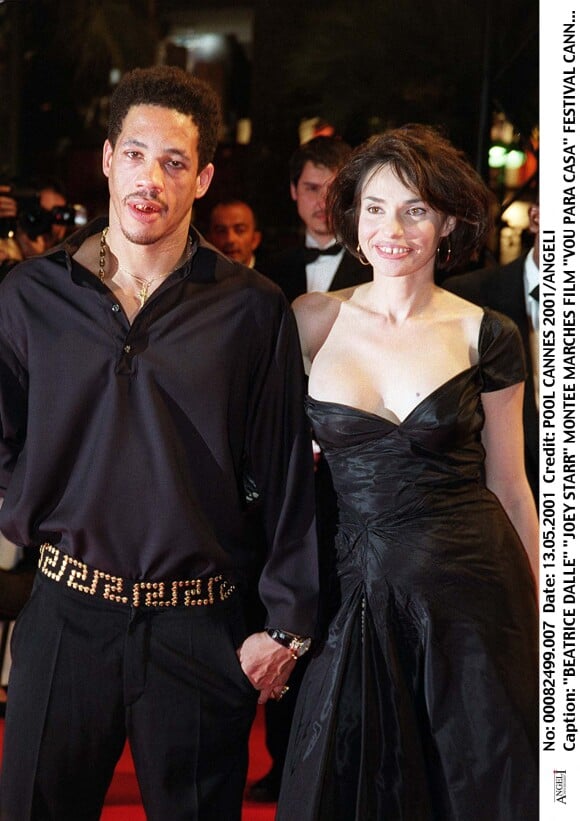 Béatrice Dalle et JoeyStarr lors du Festival de Cannes 2001