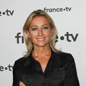 Anne-Sophie Lapix au photocall pour la conférence de presse de rentrée de France TV à la Grande Halle de la Villette à Paris, France, le 6 juillet 2022. © Coadic Guirec/Bestimage 