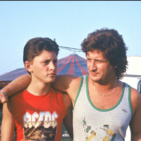 Patrick Sébastien et son fils Sébastien le 2 mars 1988