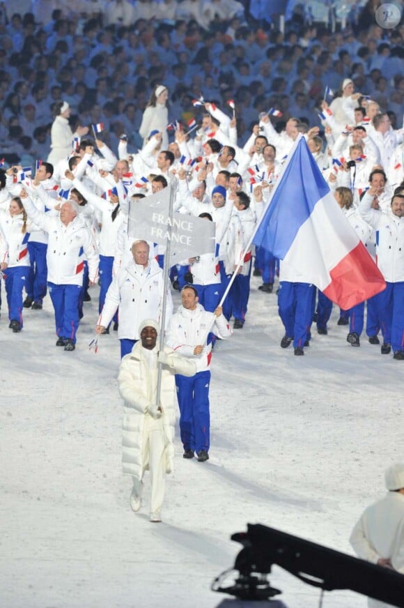 La délégation française, lors de la cérémonie d'ouverture des jeux olympiques de Vancouver, 12 février 2010 !