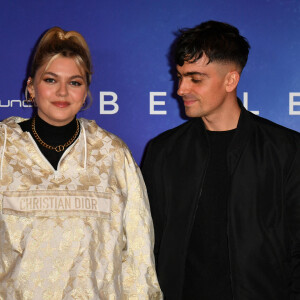 Louane et son compagnon Florian Rossi - Avant Première de " Belle " film animé japonais au Grand Rex à Paris le 6 décembre 2021. © Veeren / Bestimage.