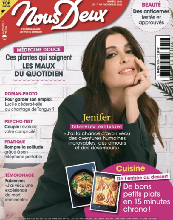 Jenifer fait la couverture du magazine "Nous Deux"