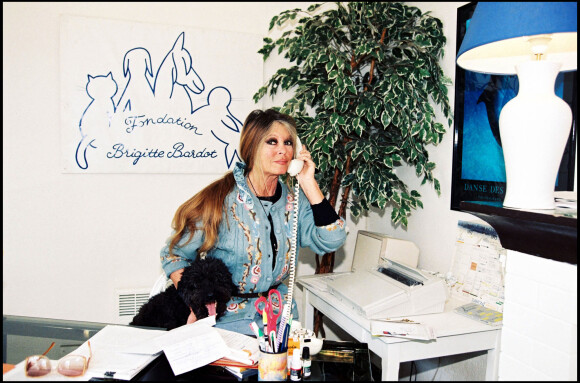 Brigitte Bardot à la fondation Brigitte Bardot le 1er mai 1993