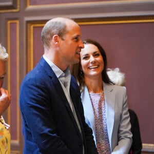 Le prince William et Kate)Middleton découvrent leur portrait de l'artiste Jamie Coreth au musée Fitzwilliam de l'Université de Cambridge, Royaume Uni. 