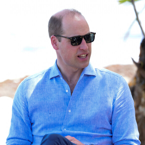 Le prince William, duc de Cambridge, et Catherine (Kate) Middleton, duchesse de Cambridge, visitent un petit village sur la côte, pour rencontrer un petit groupe de spécialistes de la conservation marine afin d'en savoir plus sur l'environnement marin unique du Belize, lors de leur tournée dans les Caraïbes au nom de la reine pour marquer son jubilé de platine. Belize, le 20 mars 2022.