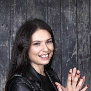 Portrait de Lucie Bernardoni lors de l'enregistrement de l'émission "Chez Jordan" à Paris.