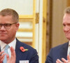 Le roi Charles III d'Angleterre, Alok Sharma et Brian Moynihan - Réception à Buckingham Palace avec des dirigeants mondiaux, des personnalités du monde des affaires, des écologistes et des ONG, à Londres, avant le sommet de la Cop 27. Le 4 novembre 2022. 