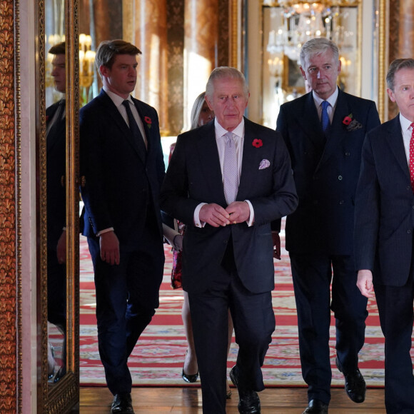 Le roi Charles III d'Angleterre - Réception à Buckingham Palace avec des dirigeants mondiaux, des personnalités du monde des affaires, des écologistes et des ONG, à Londres, avant le sommet de la Cop 27. Le 4 novembre 2022. 