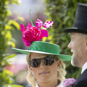 Zara Phillips (Zara Tindall) et son mari Mike Tindall lors du troisième jour "Ladies Day" de la Royal Ascot 2022 à l'hippodrome d'Ascot dans le Berkshire, Royaume Uni, le 16 juin 2022. 