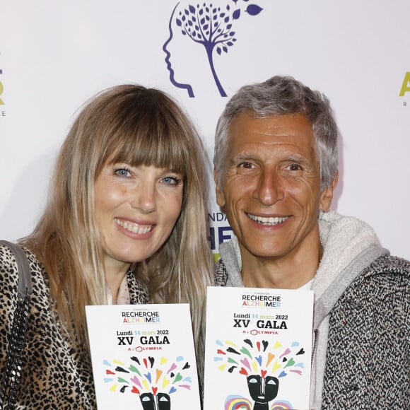 Nagui et sa femme Mélanie Page - Photocall du XVème gala pour la Fondation Recherche Alzheimer à l'Olympia à Paris le 14 mars 2022. Sous la direction artistique de P. Souchon, des grands noms de la chanson française se mobilisent autour d'un concert sur le thème " 2 générations chantent pour la 3ème". L'intégralité des bénéfices de cette soirée servira à financer la recherche sur la maladie d'Alzheimer. © Photo Marc Ausset-Lacroix/Bestimage