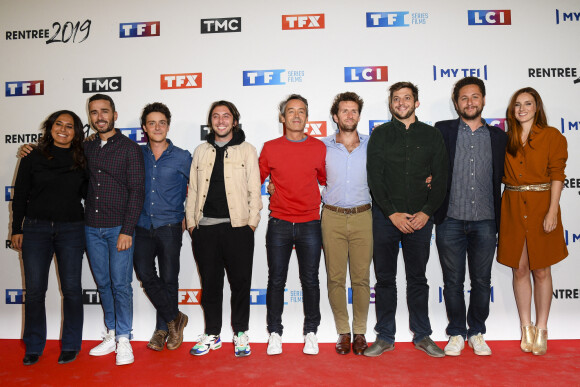 L'équipe de l'émission "Quotidien" : Salhia Brakhlia, Julien Bellver, Martin Weill, Etienne Carbonnier, Yann Barthès, Pablo Mira, Paul Larrouturou, Azzeddine Ahmed-Chaouch et Alison Wheeler - Soirée de rentrée de TF1 au Palais de Tokyo à Paris, le 9 septembre 2019. © Pierre Perusseau/Bestimage