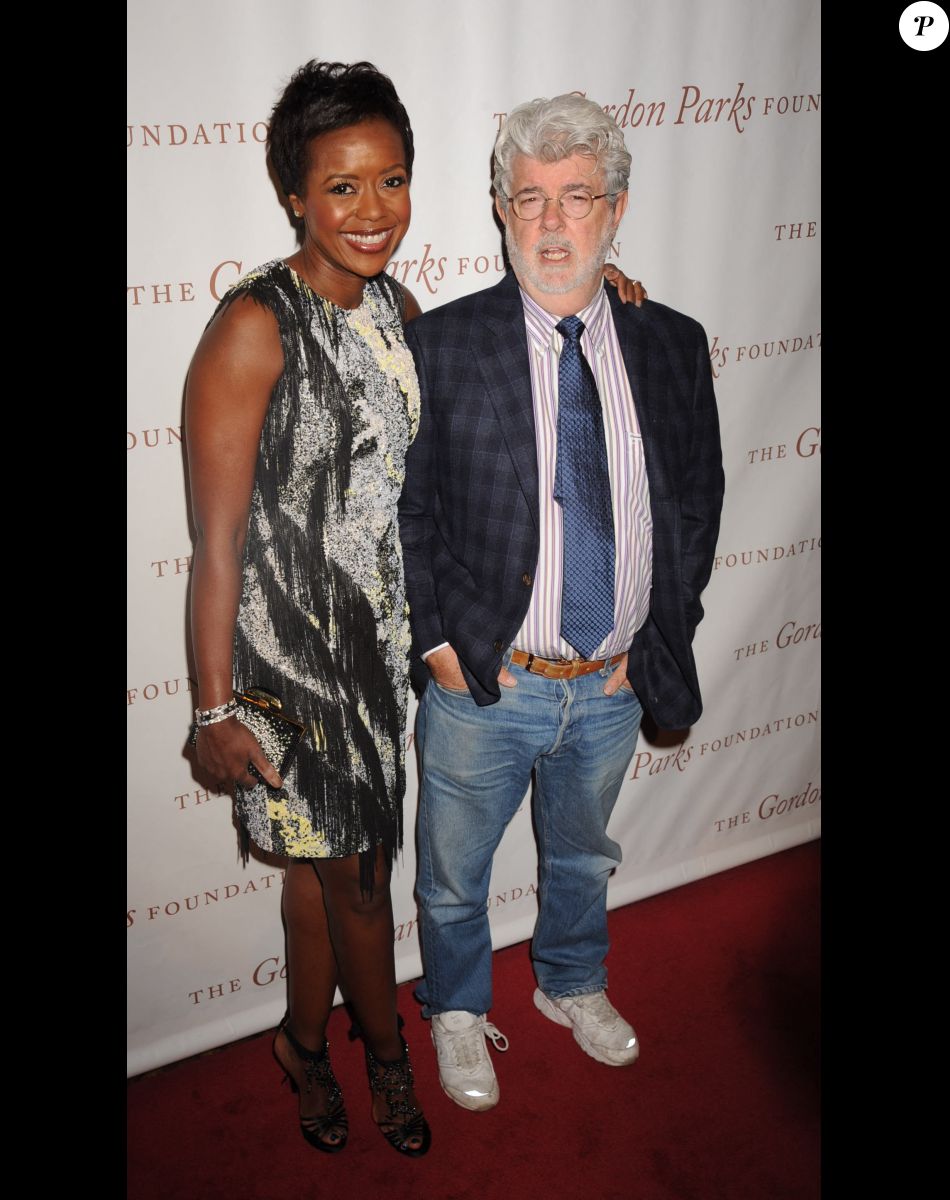 Mellody Hobson et son mari George Lucas au gala "Gordon Parks Foundation Awards" au Cipriani Wall Street. Le 3 juin 2014