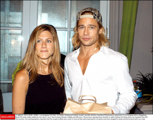 Jennifer Aniston et Brad Pitt à Los Angeles.