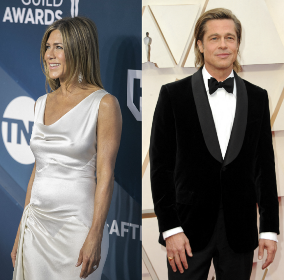 Jennifer Aniston aux "Screen Actors Guild Awards" 2020. Brad Pitt aux Oscars 2020.