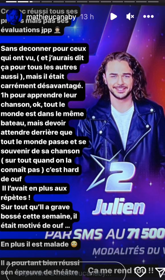 Mathieu Canaby défend son frère Julien, encore nominé dans la "Star Academy" - Instagram