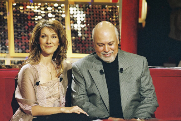 Archives - Céline Dion et son mari René Angelil - Enregistrement de l'émission "Vivement Dimanche" avec C.Dion comme invitée. Le 18 mars 2002 © Patrick Carpentier / Bestimage 