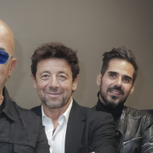 Exclusif - Pascal Obispo, Patrick Bruel, Patrice Carmona, Patrick Fiori - Hommage à Daniel Lévi lors d'un gala au théâtre Mogador à Paris au profit de l'association Daniel Lévi le 7 novembre 2022. © Jack Tribeca / Bestimage