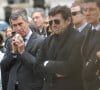 Jérome Cahuzac et Patrick Bruel - Obsèques de Guy Carcassonne au cimetiere de Montmartre à Paris. Le 3 juin 2013.