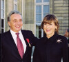 Michel Sardou et Anne-Marie Périer en 2001 à l'Elysée