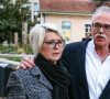 Les parents d'Alexia, Isabelle et Jean Pierre Fouillot quittent la conférence de presse avec leurs avocats. Besançon le 7 décembre 2018