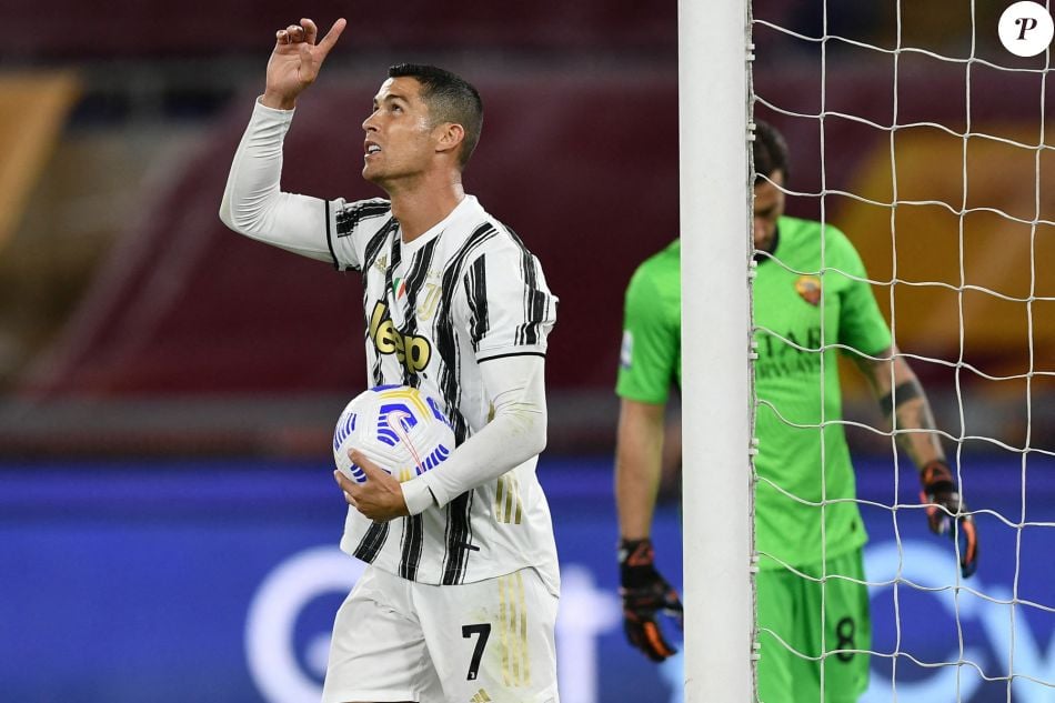 Cristiano Ronaldo - Match de football serie A Rome / Juventus de Turin ...