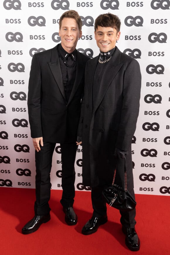Lance Black , Tom Daley - Photocall de la soirée GQ Men of the Year au Mandarin Oriental à Londres le 16 novembre 2022.