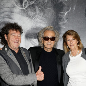 Exclusif - Robert Charlebois avec sa femme Laurence autour de Luc Plamondon - Générale de l'opéra-rock "Starmania" à la Seine Musicale de Boulogne-Billancourt, le 8 novembre 2022. © Dominique Jacovides-Coadic Guirec/Bestimage