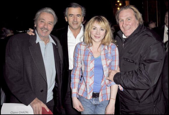 Alain Delon, Bernard-Henri Lévy, Julie Depardieu et son père Gérard.