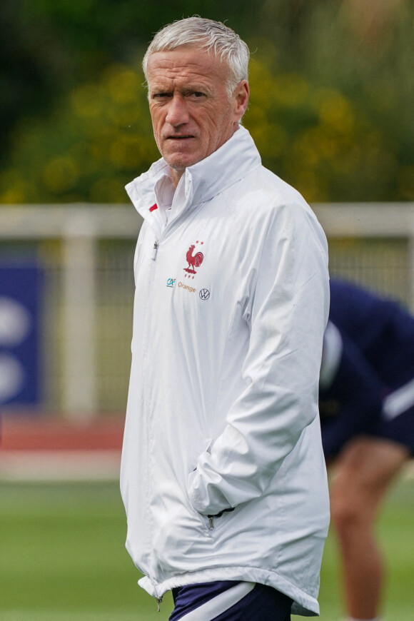 Didier Deschamps - Entrainement de l'Equipe de France A au Centre National du Football, à Clairefontaine-en-Yvelines, le 29 mai 2022.