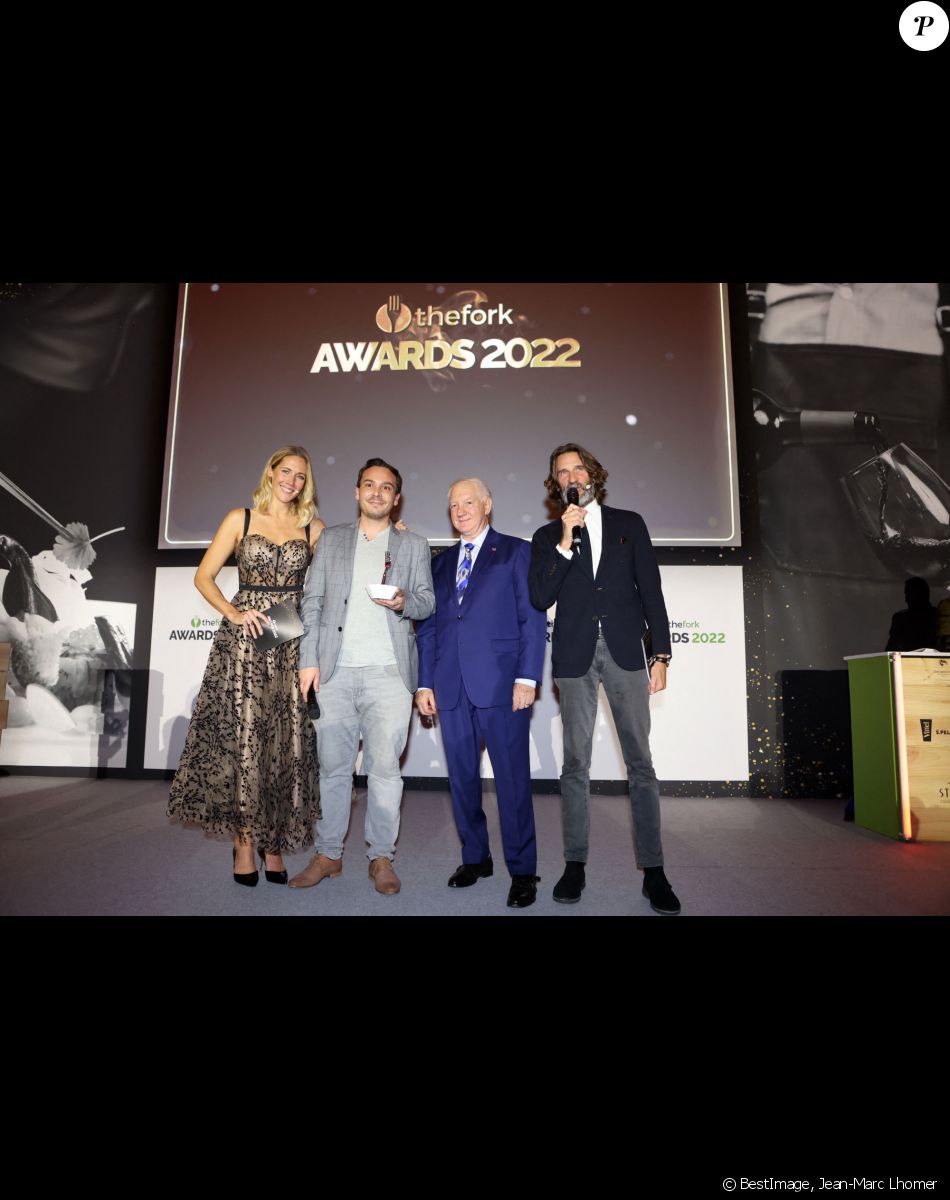Exclusif - Soirée de Gala - TheFork Awards 2022 : Prix du Public à Maxime Pujol, restaurant Bergamote à Lyon, parrainé par Jérémy Galvan et Jean-François Girardin - Prédsident des Meilleurs Ouvriers de France au Palais de la Bourse de Bordeaux, le 21 novembre 2022 pour la remise des Trophées TheFork Awards 2022 © Jean-Marc Lhomer / Bestimage