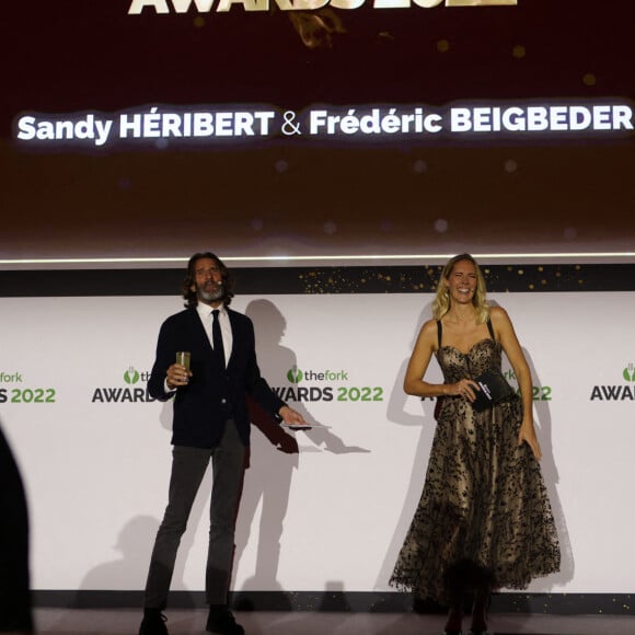 Exclusif - Soirée de Gala - TheFork Awards 2022 : Sandy Héribert et Frédéric Beigbeder au Palais de la Bourse de Bordeaux, le 21 novembre 2022 pour la présentation et remise des Trophées TheFork Awards 2022 © Jean-Marc Lhomer / Bestimage