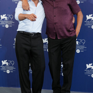 Sami Bouajila and Roschdy Zem - Photocall de "Les Miens" au 79ème Festival International du Film de Venise (Mostra) le 9 septembre 2022. 