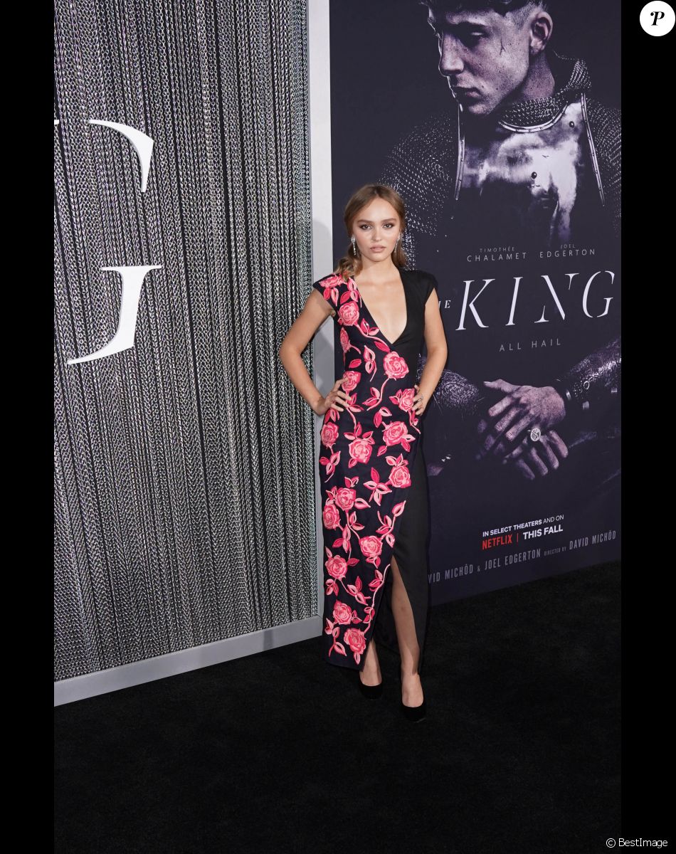 Lily-Rose Depp à la projection du film Netflix's "The King" à l'école d'arts visuels de New York City, New York, Etats-Unis, le 1er octobre 2019.