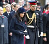 Le prince Harry, duc de Sussex, et Meghan Markle, duchesse de Sussex, assistent au 91ème 'Remembrance Day', une cérémonie d'hommage à tous ceux qui sont battus pour la Grande-Bretagne, à Westminster Abbey, le 7 novembre 2019. 