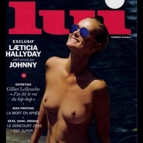 Laeticia Hallyday en couverture du magazine Lui en juillet 2016